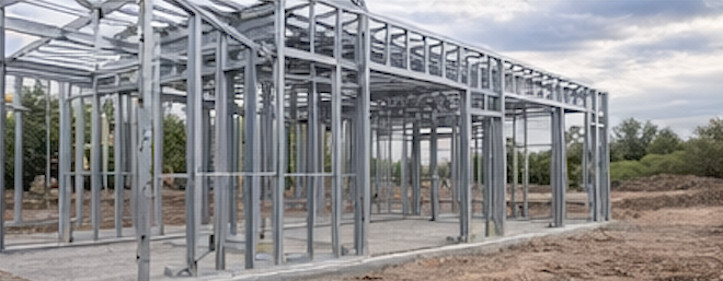 Estrutura steel frame (substitua pela sua foto)